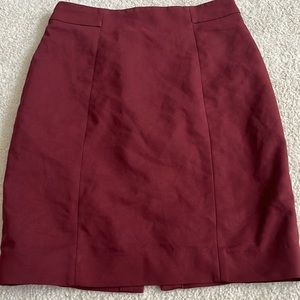 Burgundy business casual Pencil Skirt.
